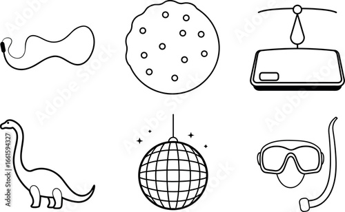 Dinosaur and Prehistoric Clipart with Volcano Fossils and Egg