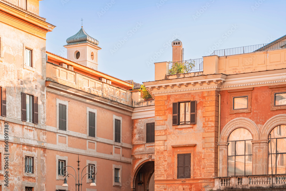 Obraz premium Historic buildings near Roman Forum Rome Italy