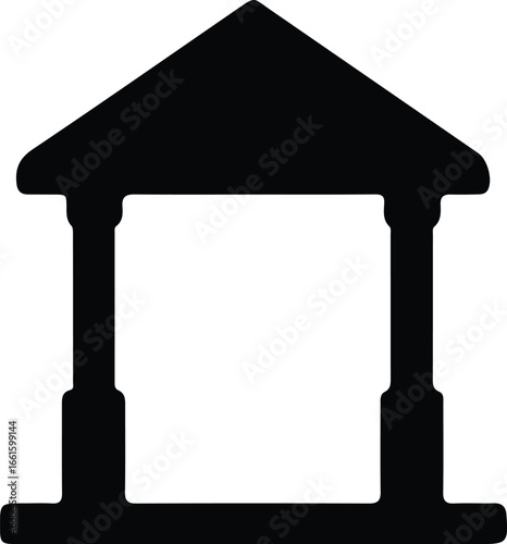 Vector Simple gazebo outline design architecture structure silhouette Illustrator