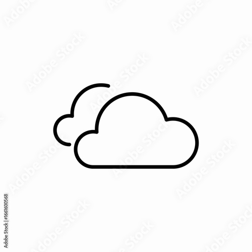 fluffy cloud weather storage icon vector sign
