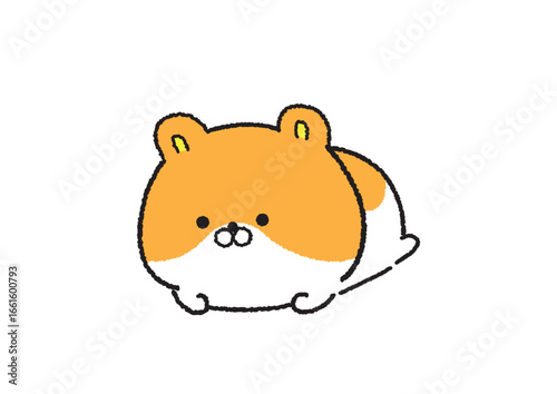 寝そべるゆる可愛いハムスター