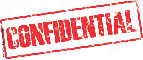 Confident square red rubber stamp grunge vintage isolated on white. For icon, logo, label, insigna, seal, tag, sign, seal, symbol, badge, sticker, emblem, banner, etc. Vector Illustration