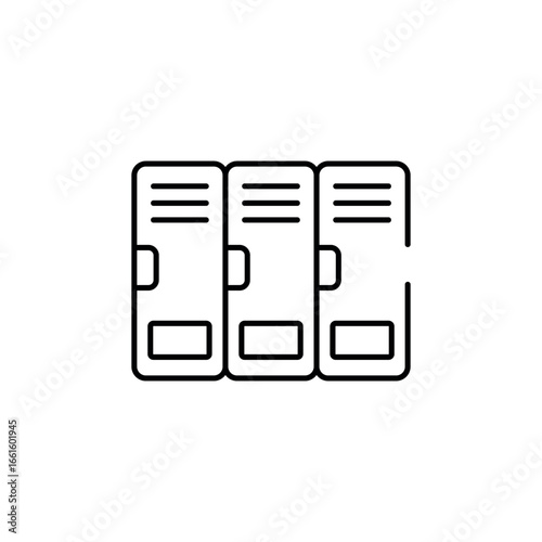 School Locker icon design with white background stock illustration