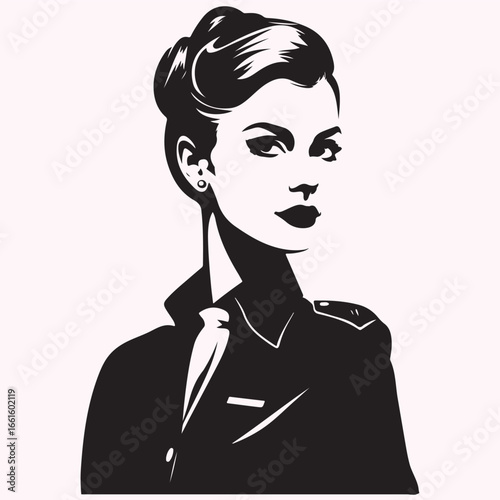 Cabin Crew Full Body Silhouette