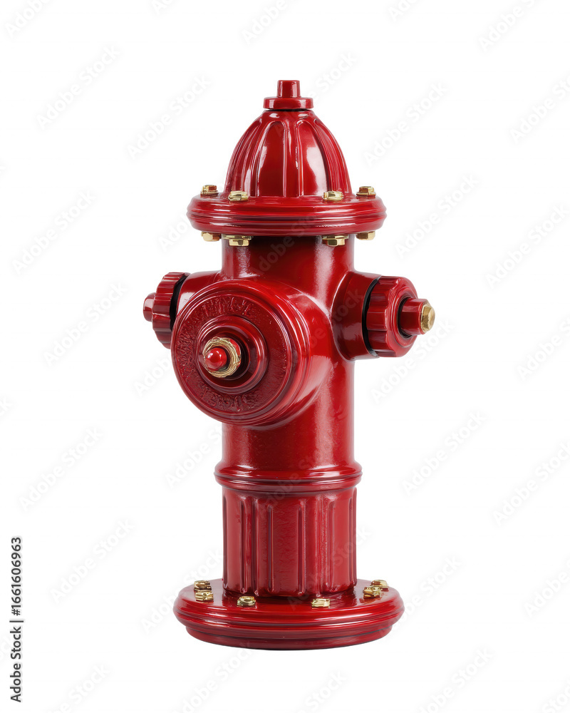 High-quality mock photo of small toy fire hydrant on white background High-quality mock photo of small toy fire hydrant on white background
