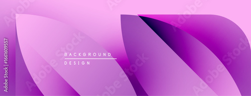 Abstract pink background. Overlapping shapes create dynamic visual flow. Modern design elements suggest fluidity, elegance.
