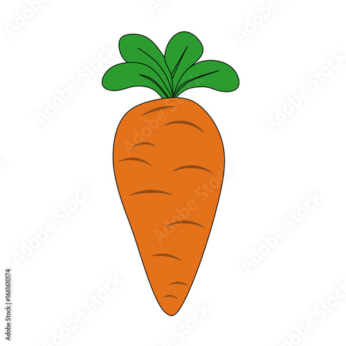 carrot icon scribble symbol drawn. colored cartoon line drawing clipart symbol. Vector illustration