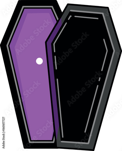Spooky Season Asset A Coffin Illustration for All Your Creative Project Needs