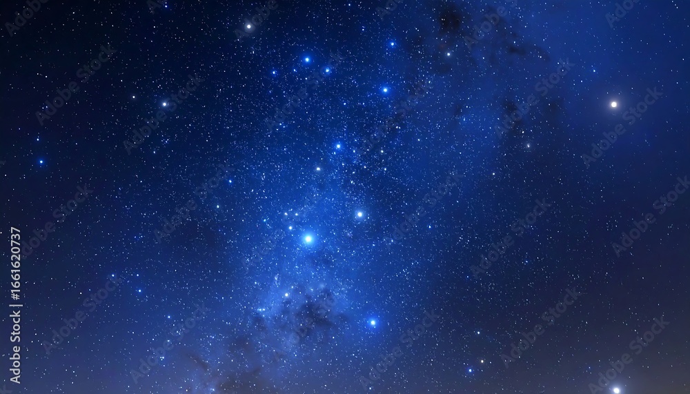 Naklejka premium Starry night sky filled with constellations