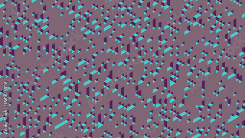 Geometric voxel irregular structure from cubes aligned in axonometric grid that creates impression of perforated wall. Futuristic chaotic voxel cubes. Voxel art for futuristic visual digital artwork