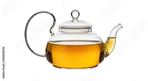 Фотография Isolated Glass Teapot with Tea