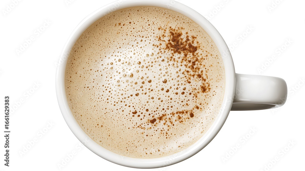 Fototapeta premium Coffee mug overhead view