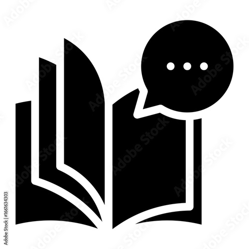 Storytelling glyph style vector illustration