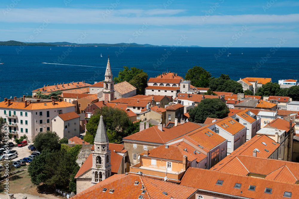 Fototapeta premium Panoramic view of the city of Zadar.