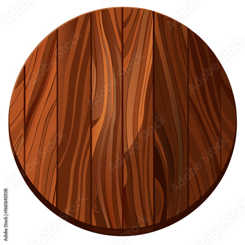 Oval Rustic Brown Wood Texture:  Warm, Natural, Top View Background