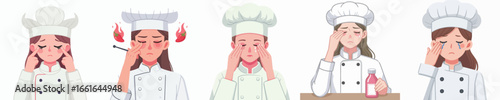 vector character chef with sore eyes
