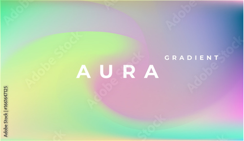 Abstract vector illustration features a modern aura gradient style, with swirling pastel blue, purple and pink colors blending smoothly to create a dreamy, soothing visual theme.
