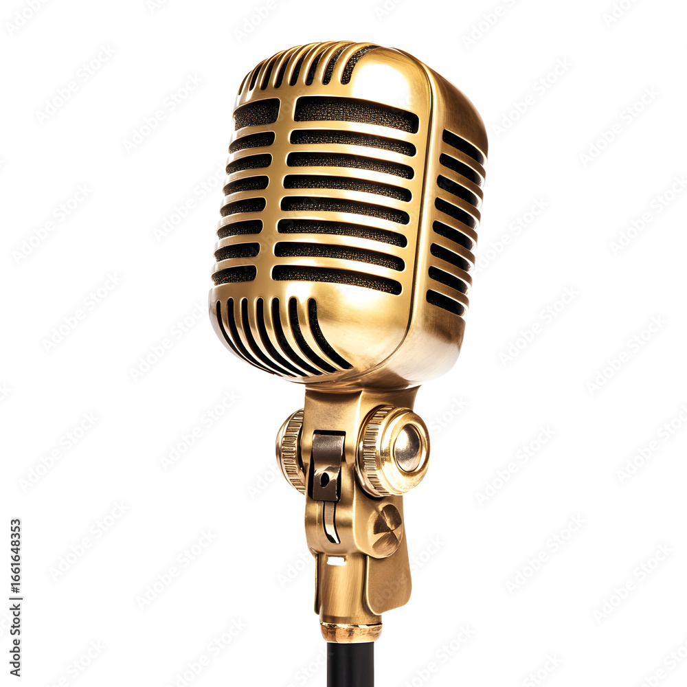 Fototapeta premium Vintage Microphone for Professional Recordings and Podcasts