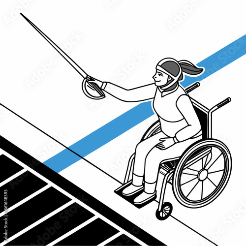 Wheelchair Fencer.
