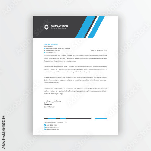 Elegant letterhead template design