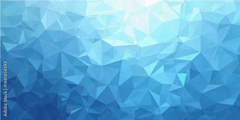 Obraz premium Abstract blue geometric triangle pattern vector design with polygonal crystal mosaic decoration