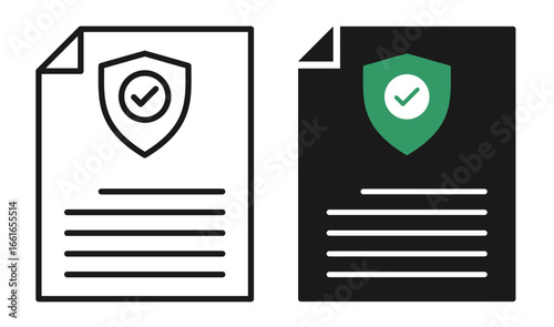 privacy and insurance policy icon