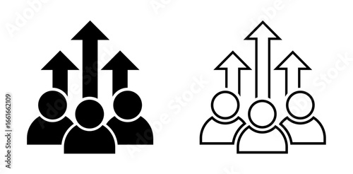 people growth and development icon