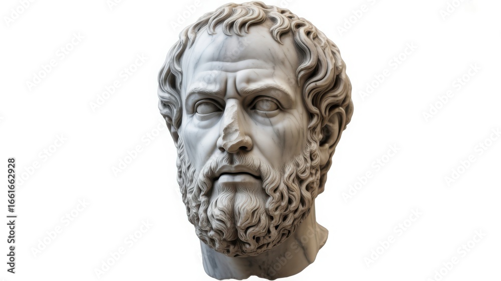 Ancient greek marble bust of a bearded man Ancient greek marble bust of a bearded man