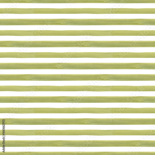 Hand painted illustration watercolor Olive green stripes transparent background. Stripe seamless pattern. Plaid material. For fabric, sketchbook, wallpaper, wrapping paper, bags, cards, banner menu