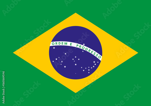 Flag of Brazil - vector illustration