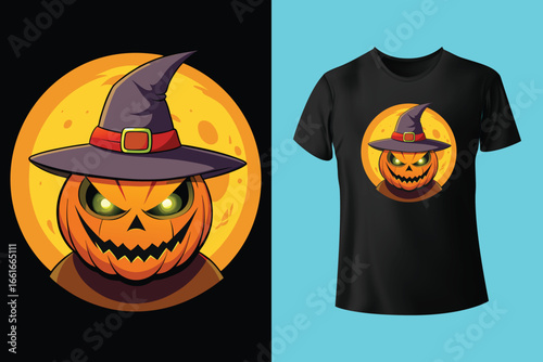 Gothic halloween t shirt design with bats and skeletons