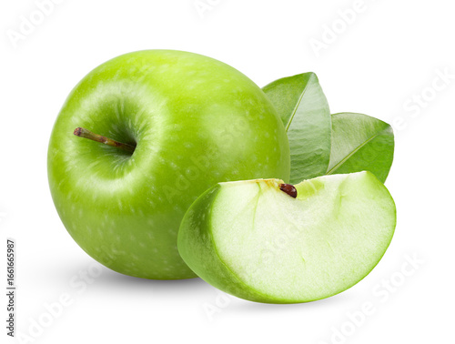 Wallpaper Mural Fresh green apple on transparent png ((Image from camera) Torontodigital.ca