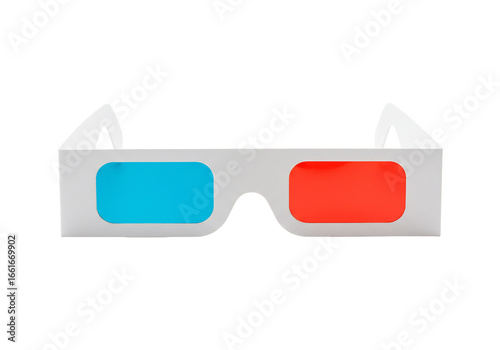 3 d glasses red cyan white simple design isolated transparent background technology entertainment movie cinema