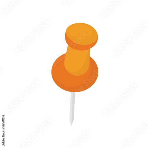 vector pushpin a tool like a needle or nail for sticking memos or note on a board