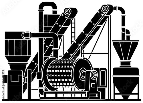 Rasp equipment in a factory with machinery and tools in storage rooms and laboratories