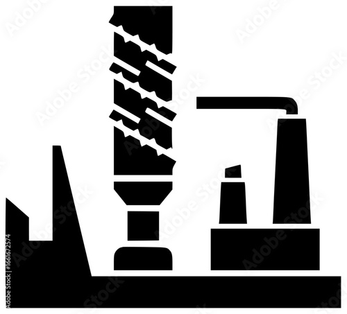 Rasp equipment in a factory with machinery and tools in storage rooms and laboratories