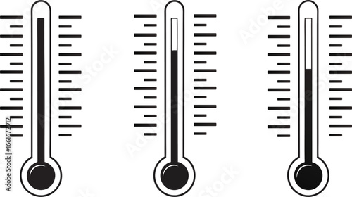 thermometer vector icon.thermometer vector illustration on white background.