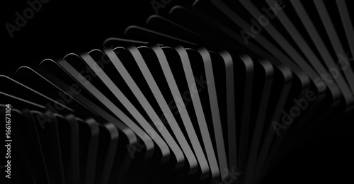 A minimalist and artistic abstract pattern formed by lines arranged in a spiral design