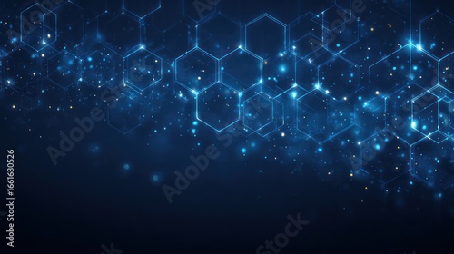 Abstract digital hex grid design