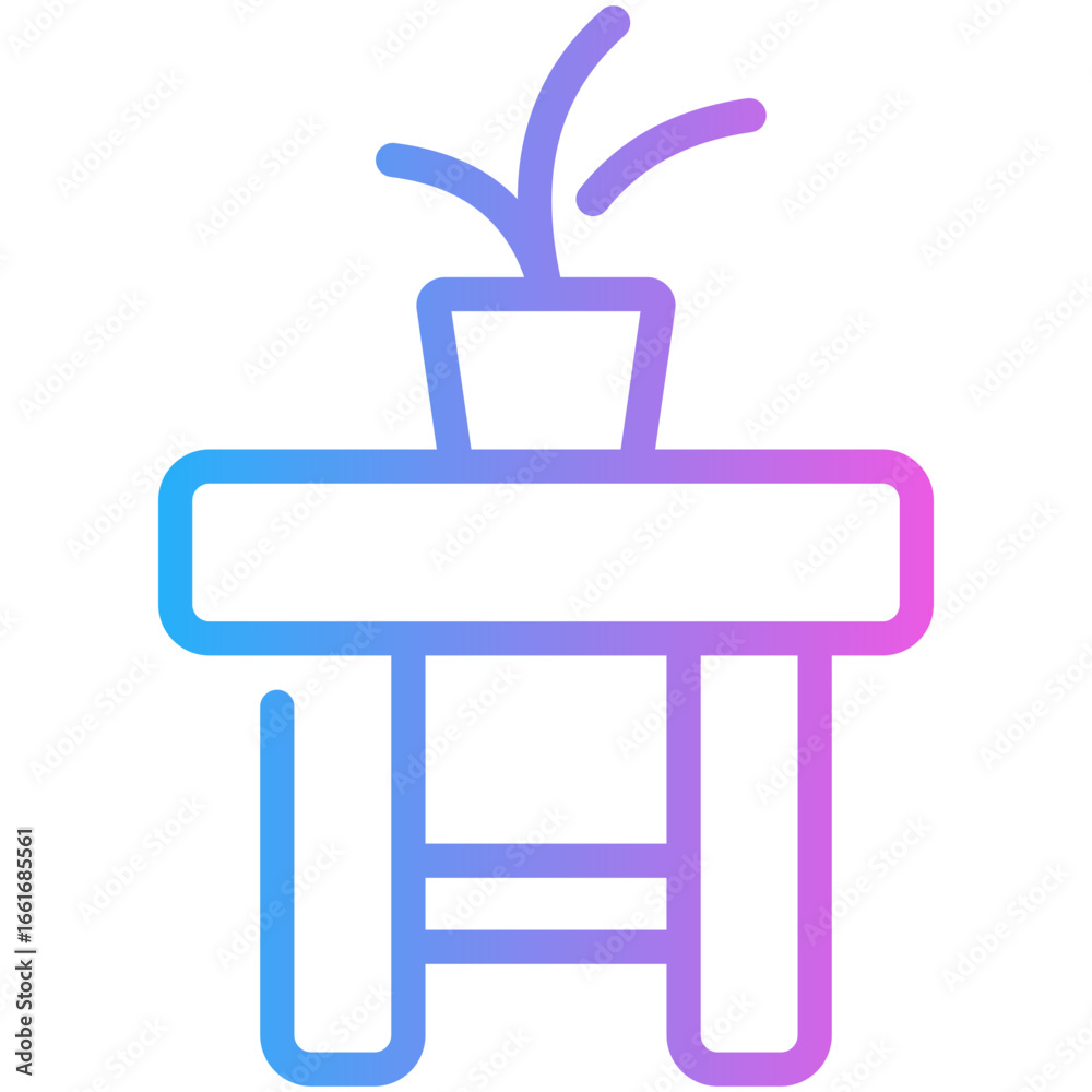 Fototapeta premium furniture gradient line icon