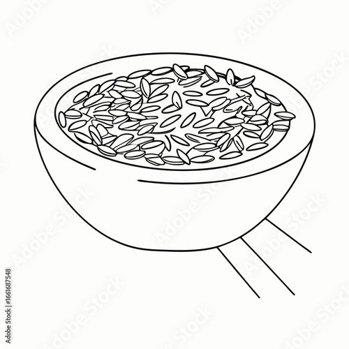 Flax seeds in bowl for healthy nutrition for balanced diet and organic plant-based eating emphasizing natural superfood for wellness and holistic lifestyle choices