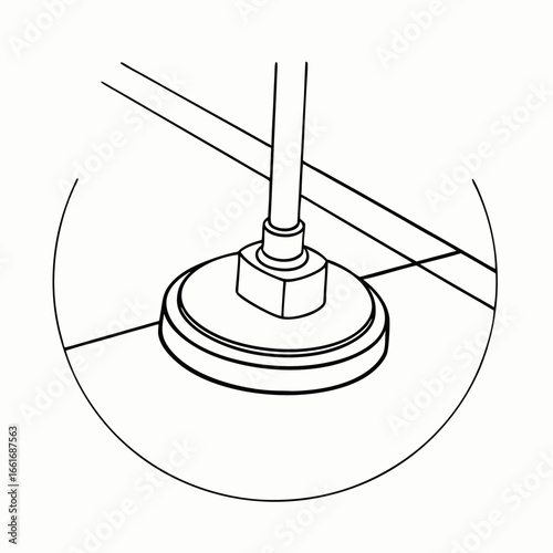 Floor buffer machine icon for industrial cleaning equipment for commercial use and maintenance services