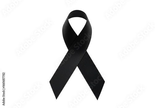 Black ribbon symbol mourning remembrance grief support