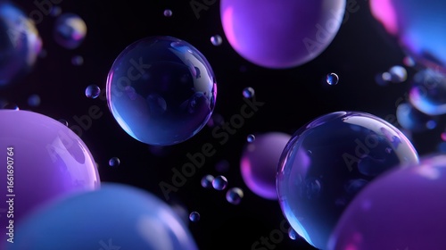 Abstract 3D spheres in vibrant colors