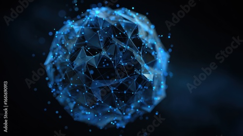 Abstract sphere of interconnected polygons