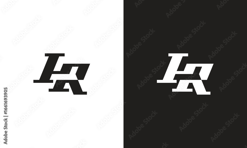 Obraz premium IR logo, monogram unique logo, black and white logo, premium elegant logo, letter Vector minimalist abstract