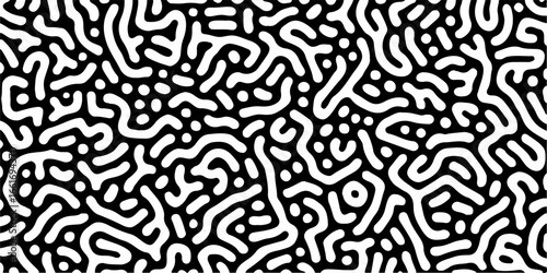 Collection of turing abstract seamless pattern. multicolor pattern reaction biology diffusion. Repeated line pattern. Dashes turing surface. Uneven cells texture. Repeating hand draw lines brain. wavy