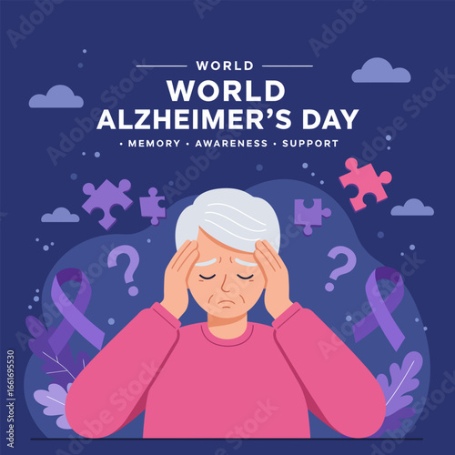 World alzheimer's day, vector illustration design