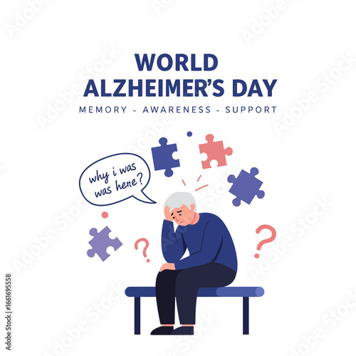 World alzheimer's day, vector illustration design