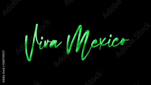 Viva mexico text animation. Suitable for cultural and patriotic mexican themed designs.